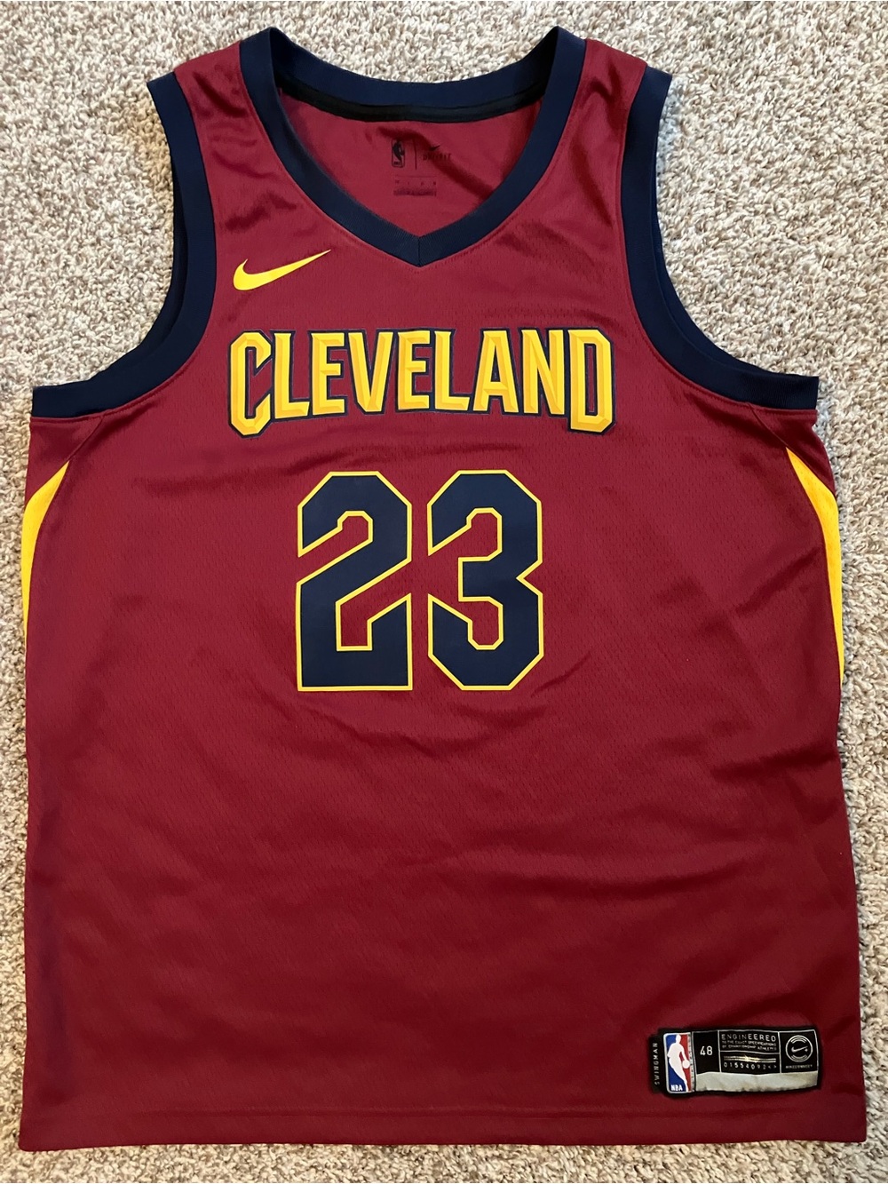 LeBron James Cleveland Cavaliers 2017 Nike Icon Edition Jersey Size 48 Large